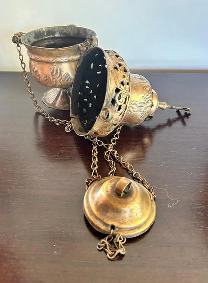 Antique Russian Orthodox Censer 19th century.