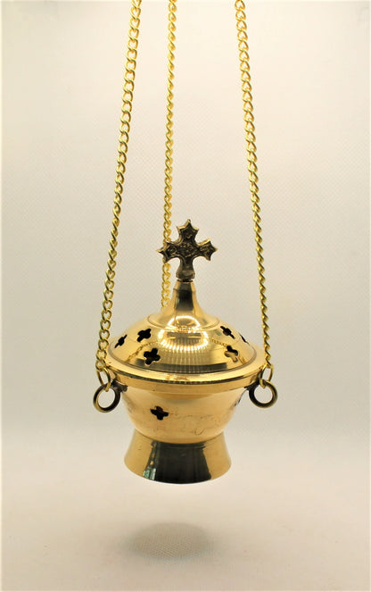 Brass orthodox incense burner