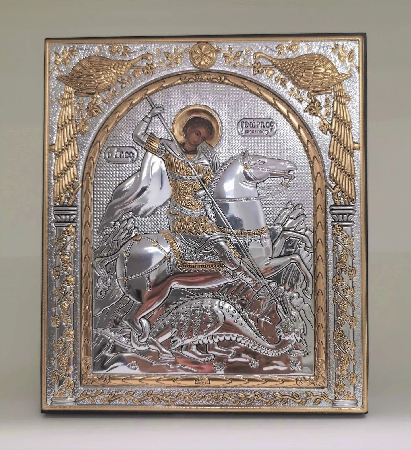 Saint George silver icon